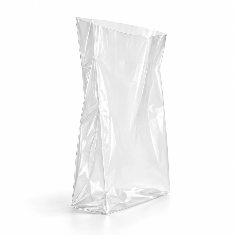 تصویر نمونهٔ عمومی از یک کیسهٔ پلاستیکی شفاف و خالی؛ تصویر دقیق این SKU نیست.